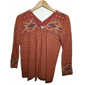 Lucky Brand Live in Love V Neck Shirt, Small